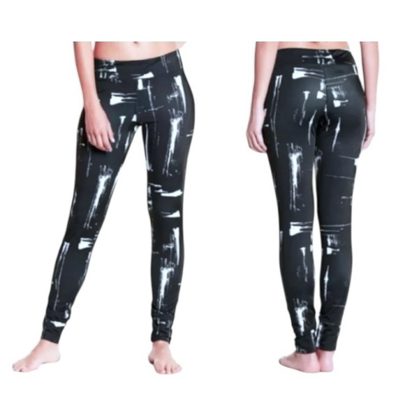 $88 Nautica Metropolis Leggings Pants XSmall 0 2 Black Allover Print Fitted NWT - Picture 6 of 12